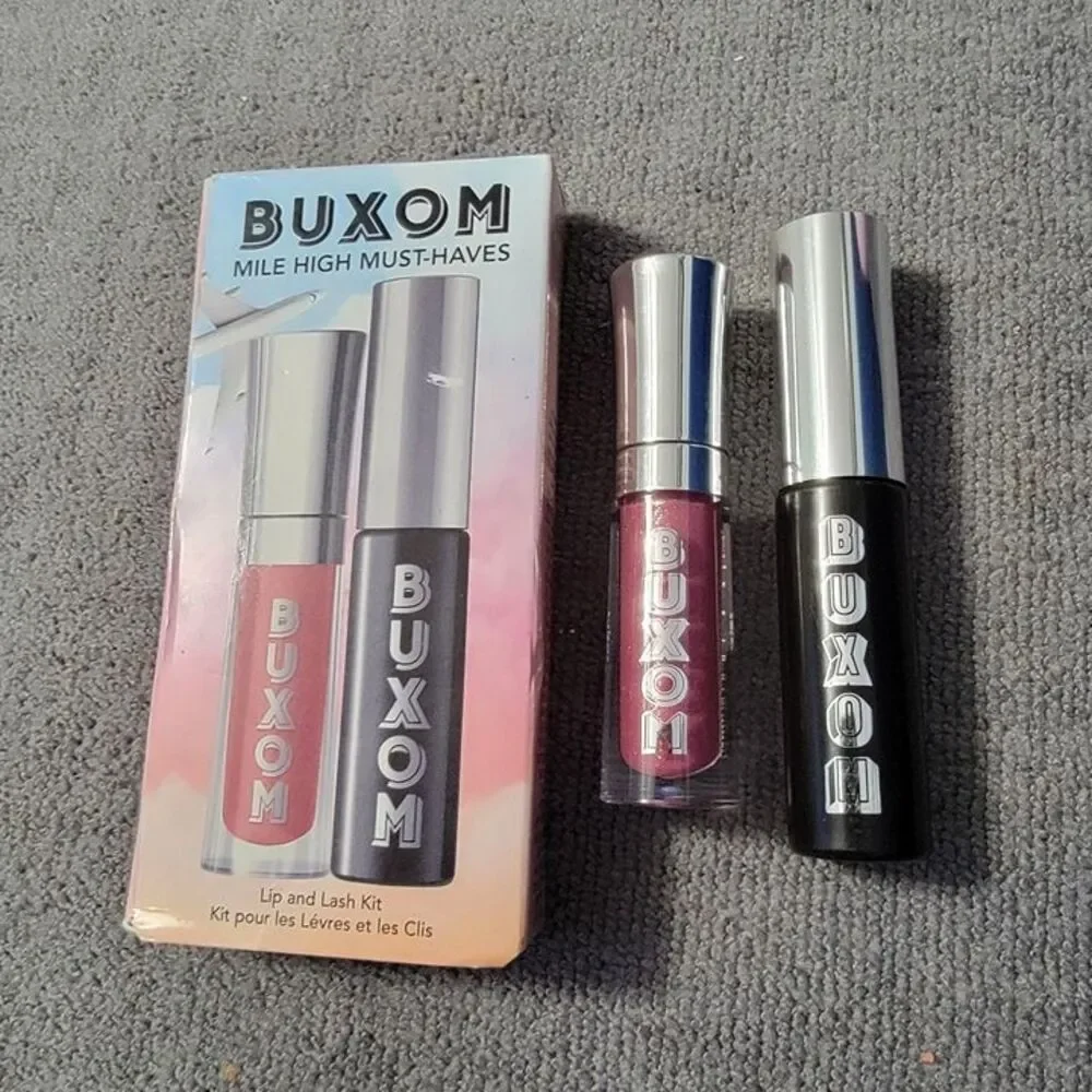 Buxom Lip & Lash Duo: Mile High Lip Gloss in Clair & Mini Mascara